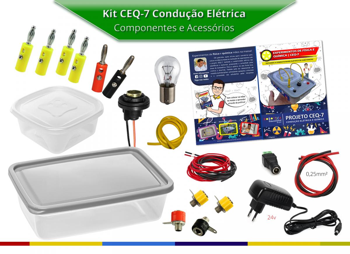 Kit Condução Elétrica e Química CEQ-7 + Tutorial do Projeto DIY